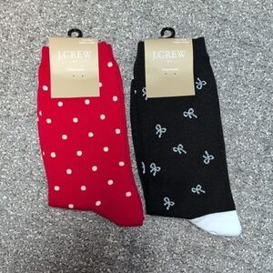 J. Crew Polka Dot And Bows Dress Sock Bundle NWT